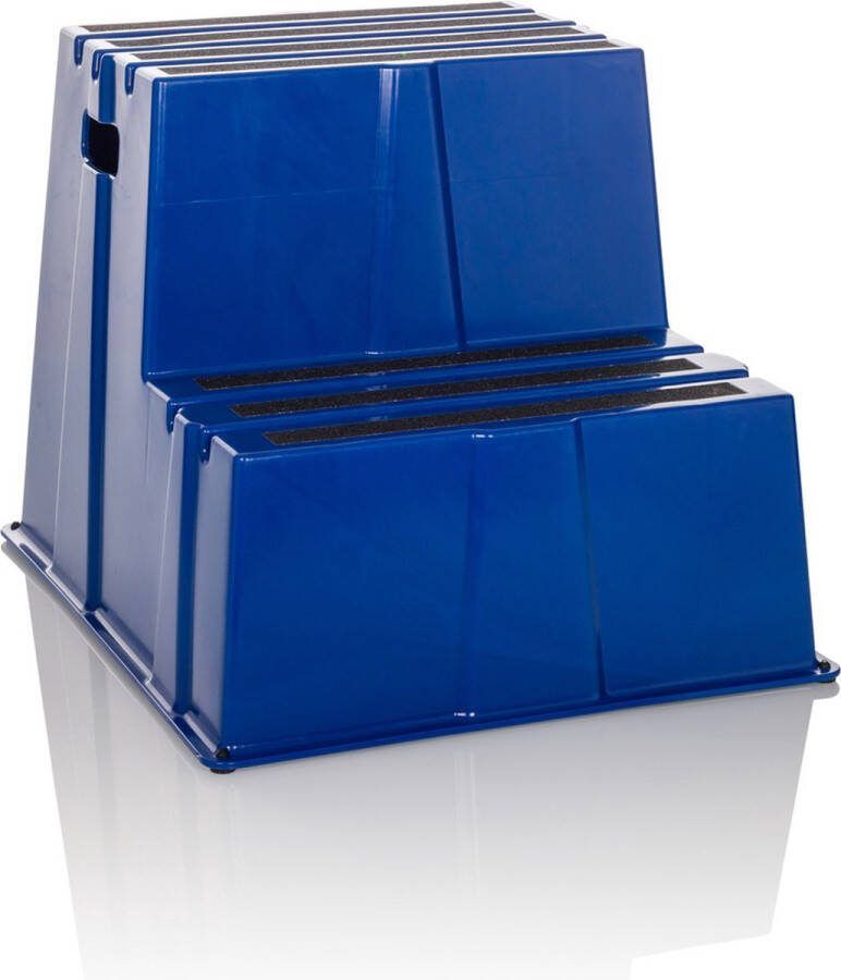 Hjh office Opstapkrukje TIO-E2 Blauw vouwladder 2 tredes