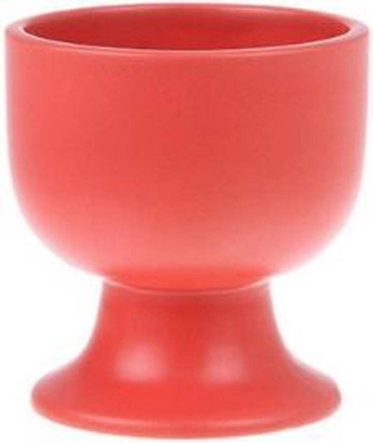 HKliving ACE6805 Bold&Basic Ceramics Ice Coupe Mug on Base Matt Red 8 5×8 5×9 5 cm