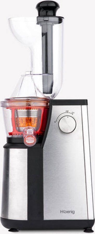H.KOENIG GSX24 Citruspers sapmaker Slowjuicer 400 W Zwart Roestvrijstaal