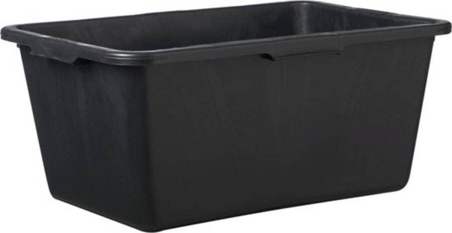 HL Agenturen HL 60 Liter Speciebak Kuip Speciekuip Boomkuip Metselkuip Cementbak Vijverbak Voerbak Rechthoek Rechthoekige bak Kunststof Zwart 60 liter L 70 x B 40 x H 30 cm