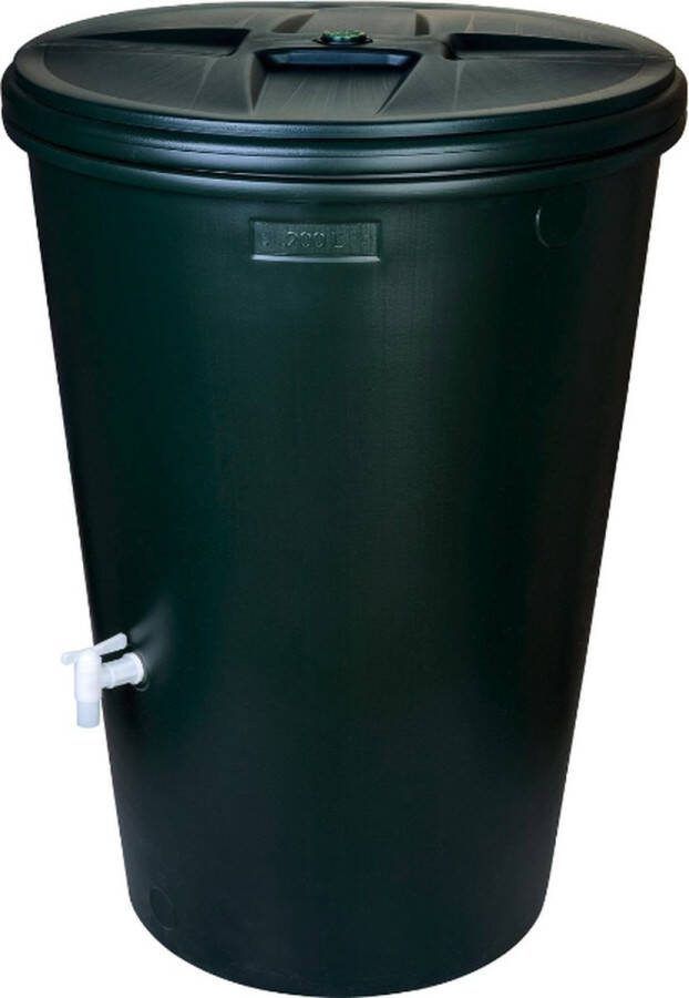 HL-Agenturen HL Regenton Regentonnen Ton Kunststof Groen (incl. kraan + deksel) 200 liter 97 x 61 5 cm