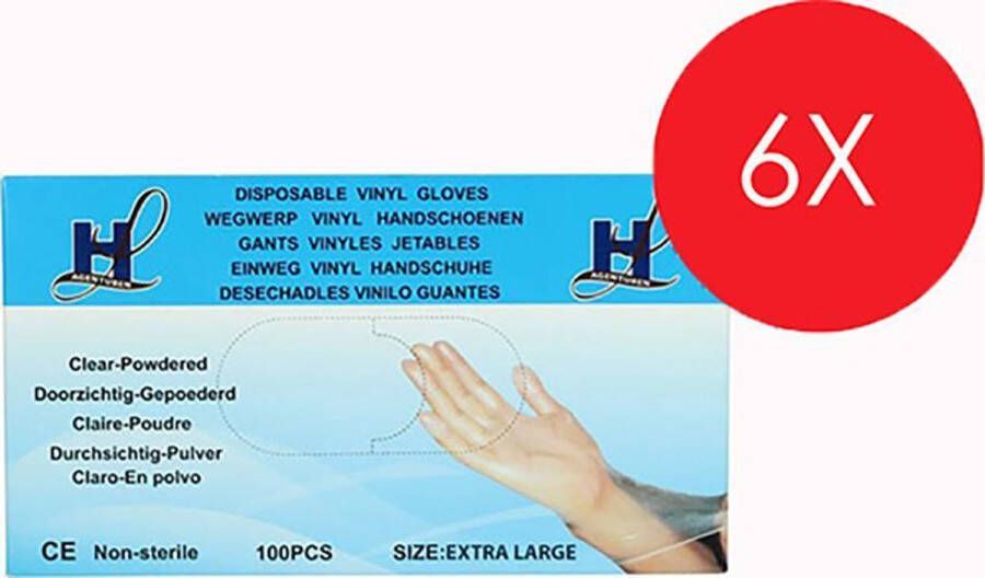 HL Agenturen Vinyl Wegwerp Handschoenen Large 6 x 100 stuks doos