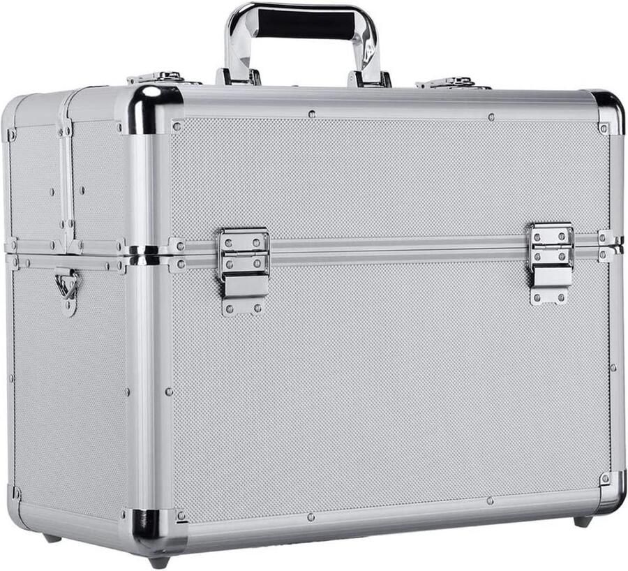 HMTM Gereedschapskoffer leeg aluminium koffer transportkoffer gereedschapsopslag gereedschapskist multikoffer 43 5 x 22 5 x 34 cm -MC-30004