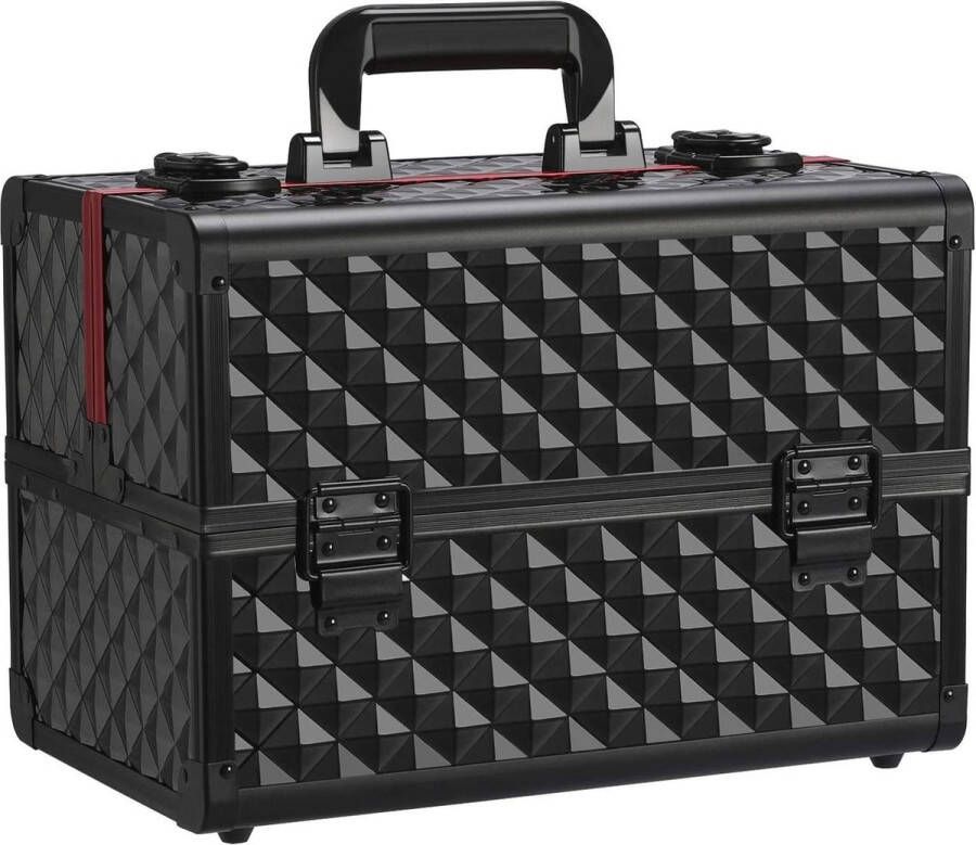 HMTM Make-upkoffer kapperskoffer cosmeticakoffer lege nagelkoffer multikoffer afsluitbaar voor nageldesign massageolie fotoapparatuur 34 7 x 22 2 x 25 cm -MC-30003