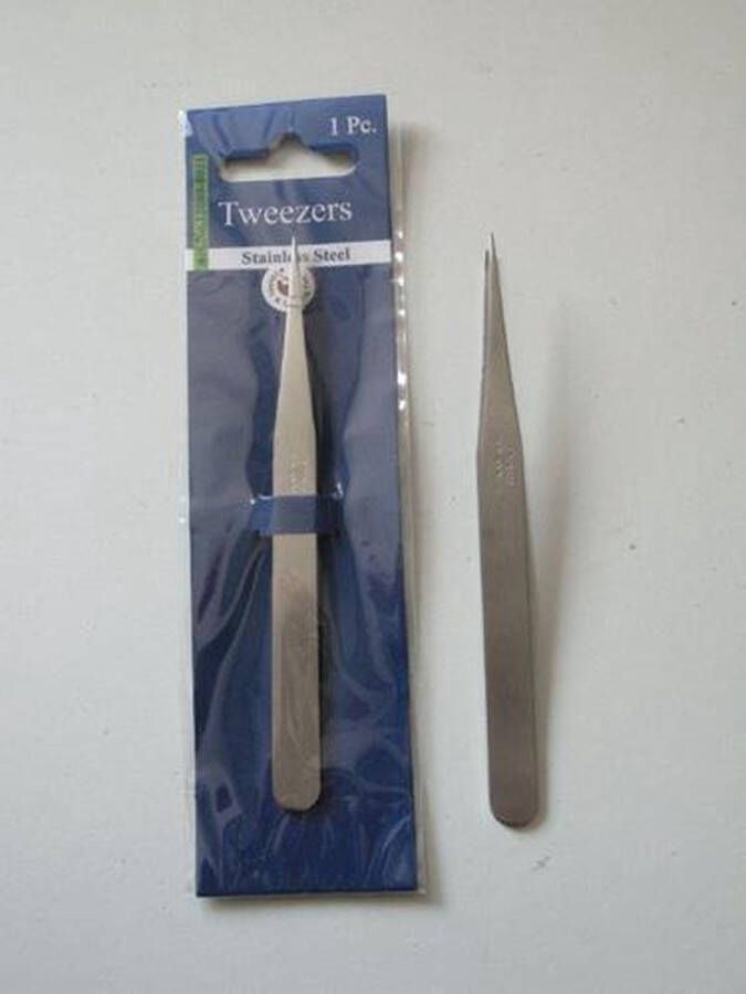 Hobby & Crafting Fun 12080-8021 Tweezers fine tipaight stainless steel 12 2 cm