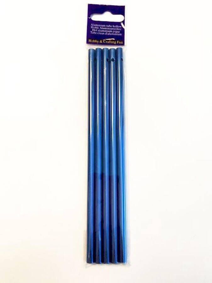 Hobby & Crafting Fun Windgong Tubes DIY Blauw Aluminium 6mm x 17cm 20 Tubes