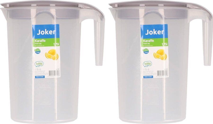 Hobby Life Excellent Houseware Schenkkan waterkan 2x taupe 1750 ML kunststof 10 x 20 x 22 cm