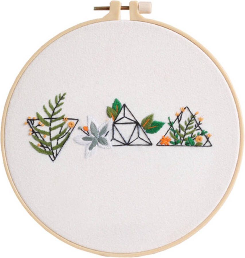Hobby Naald & Draad Borduurring driehoek planten