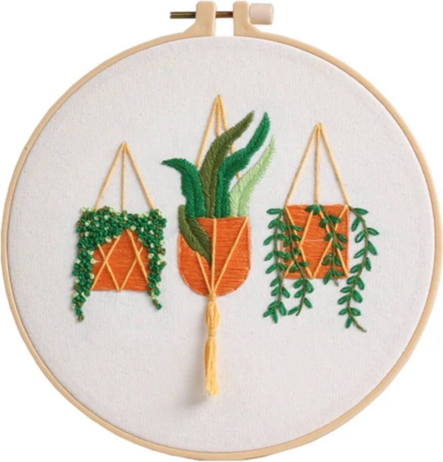 Hobby Naald & Draad Borduurring hangplant