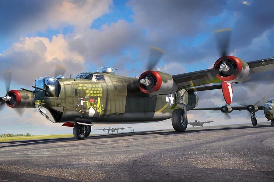Hobbyboss 1:48 81774 US B-24J Liberator Plane Plastic Modelbouwpakket