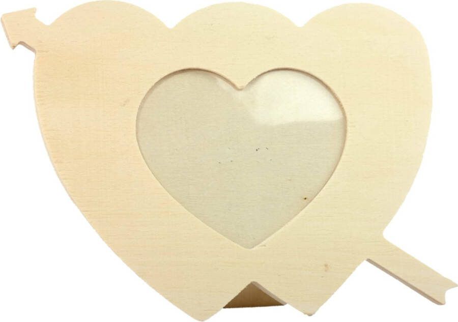 Hobbygroep Houten Fotolijst Hartje 17x13x0 5 cm