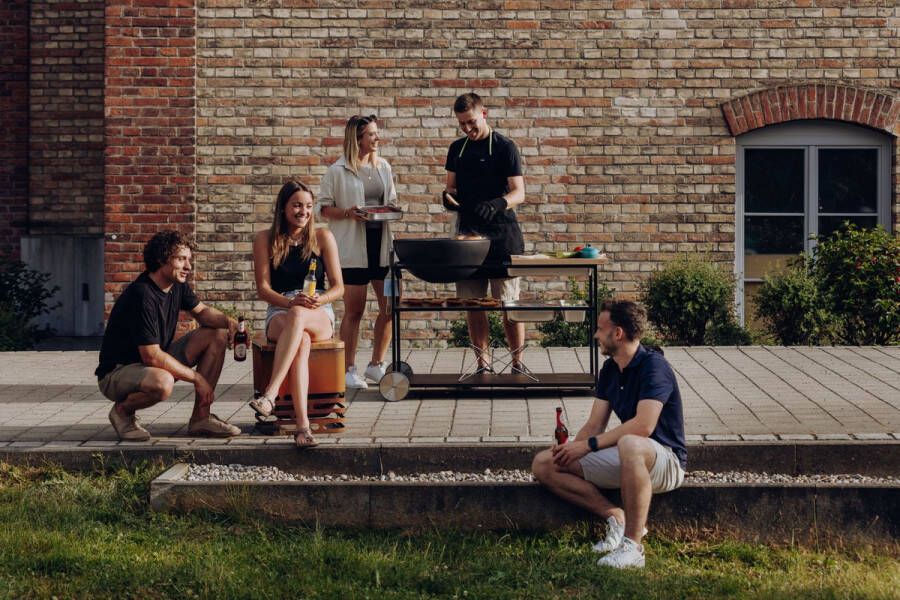 Höfats Fire Kitchen Buitenkeuken met Bowl 57 Vuurschaal Staal Zwart