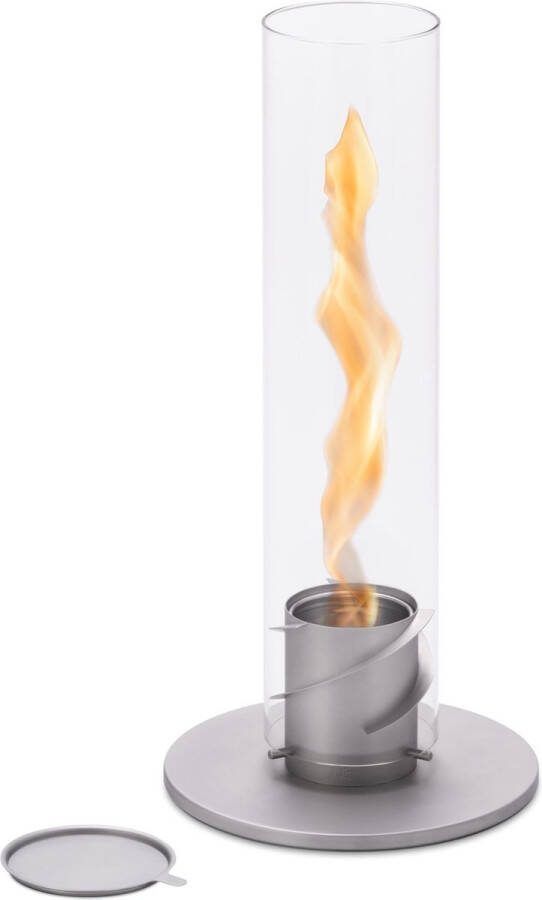 Höfats Spin 90 Tafelhaard Grijs Heater RVS Bio ethanol