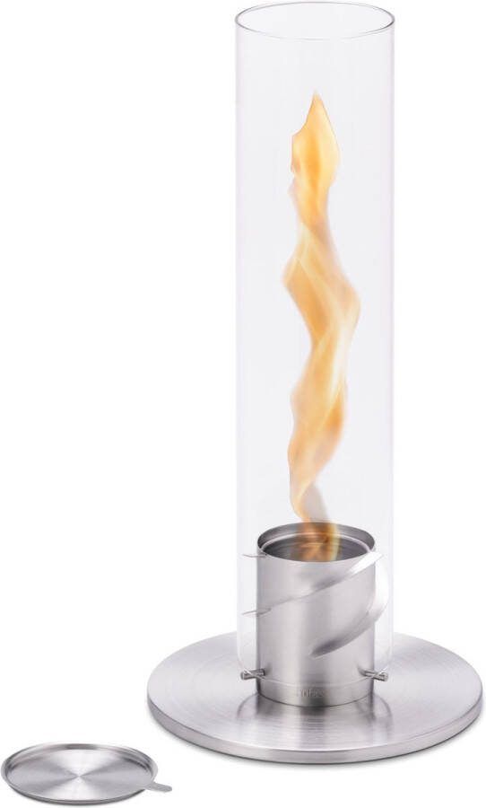 Höfats Spin 90 Tafelhaard Zilver Heater RVS Bio ethanol