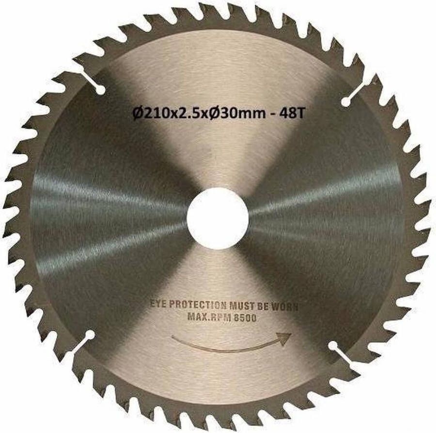 Hofftech Zaagblad Cirkelzaag Ø 210 mm x 48 Tanden Inclusief Verloopringen