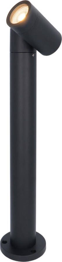 HOFTRONIC Amy LED sokkellamp 2700K warm wit GU10 45 cm Padverlichting Tuinspot IP65 Voor buiten Zwart