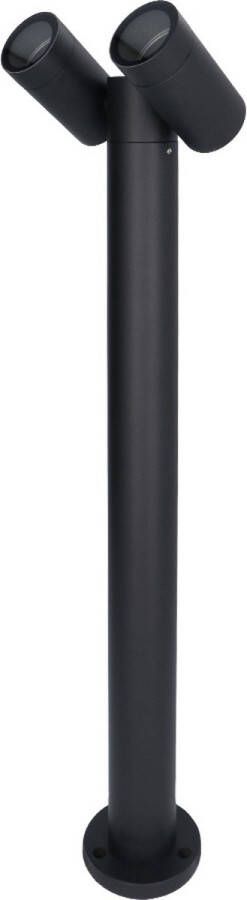 HOFTRONIC Aspen double LED sokkellamp 60cm Kantelbaar GU10 fittingen IP65 waterdicht Zwart Buitenlamp geschikt als padverlichting