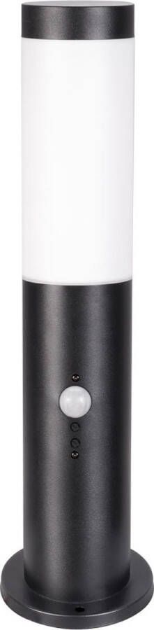 HOFTRONIC Dally S Staande buitenlamp met bewegingssensor en schemerschakelaar 45cm E27 Sokkellamp Zwart IP44 Waterdicht Tuinverlichting Padverlichting Tuinlantaarn Staande buitenlamp