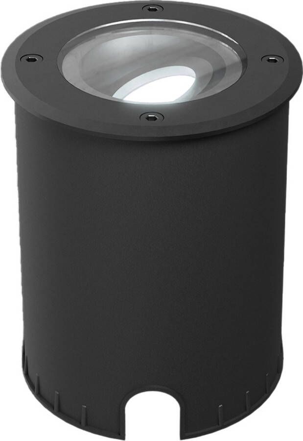 HOFTRONIC Lilly LED Grondspot XL kantelbaar en draaibaar- GU10 4 5W 345 Lumen 6500K Daglicht wit IP67 Waterdicht Overrijdbaar Tuinspot Geschikt voor tuin oprit en pad Boomspot