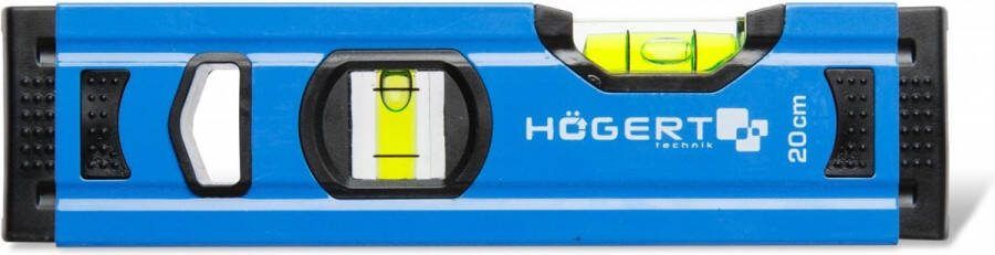 Högert Aluminium Waterpas 20 cm met 2 waterpasniveaus