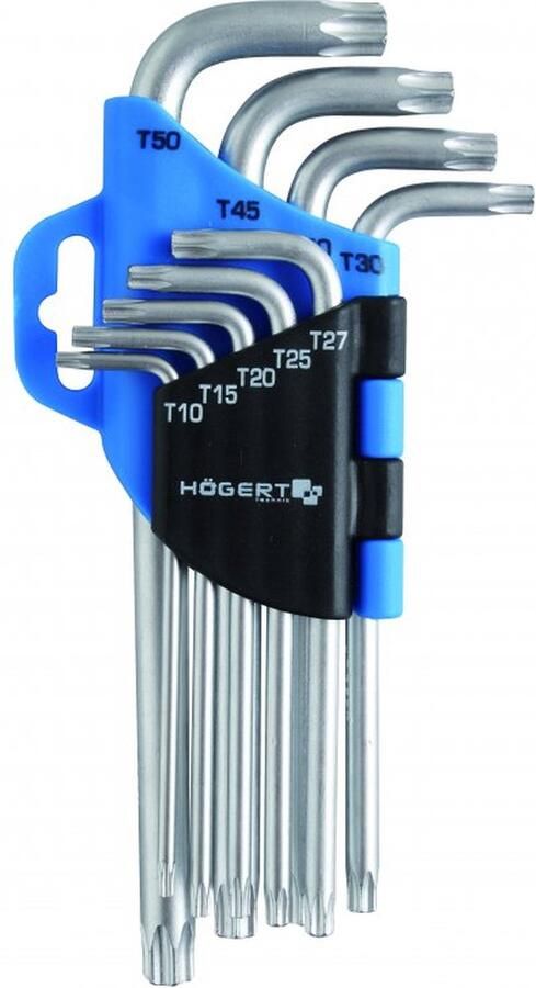 Högert Inbussleutels precisie Inbussleutel TORX 9 stuks CrV