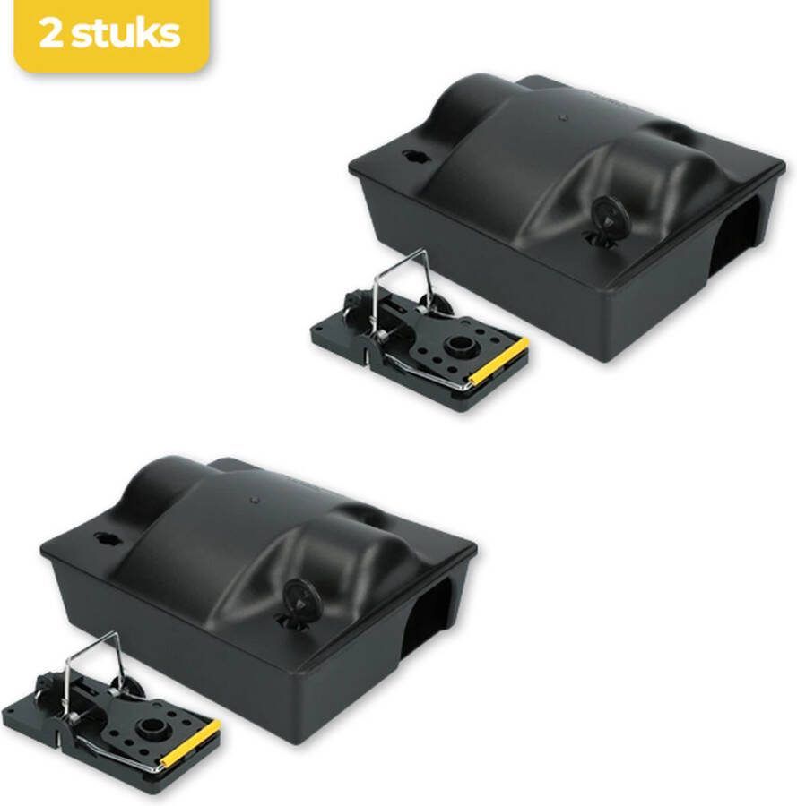 Holland Animal Care HPC Voerdoos – Lokdoos voor muizen en ratten – Met kinderslot – Vast te plaatsen – Inclusief rattenklem + sleutel 23.5x19.5x10.5cm 2 Stuks