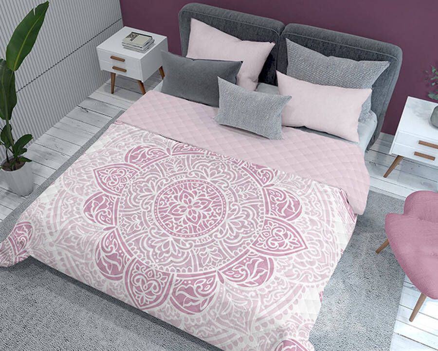 Holland Bedsprei Mandala roze 170x210 cm