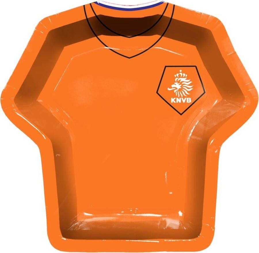 Folat Party Products Bord T-Shirt vorm KNVB (8 stuks) Accessoires oranje ONE