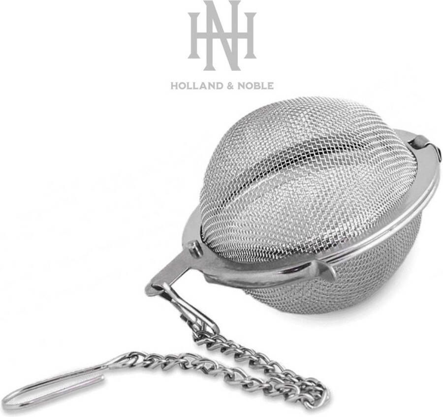 Holland & Noble RVS Thee Ei – Theefilter – Losse Theezeef – Kruidenbol – Zeef – Infuser – Thee ei