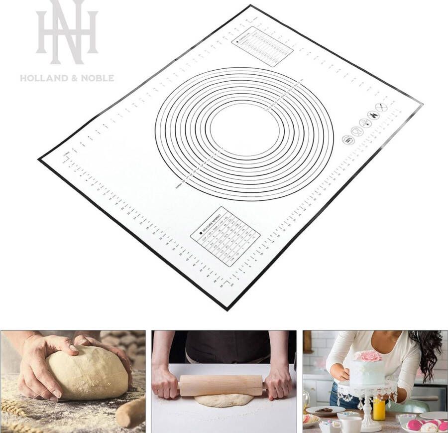 Holland & Noble Siliconen Bakmat Pizzamat 80 x 60 cm Antislip