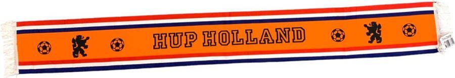 Holland Oranje fan sjaal Hup 115 x 15 cm met franjes EK WK voetbal