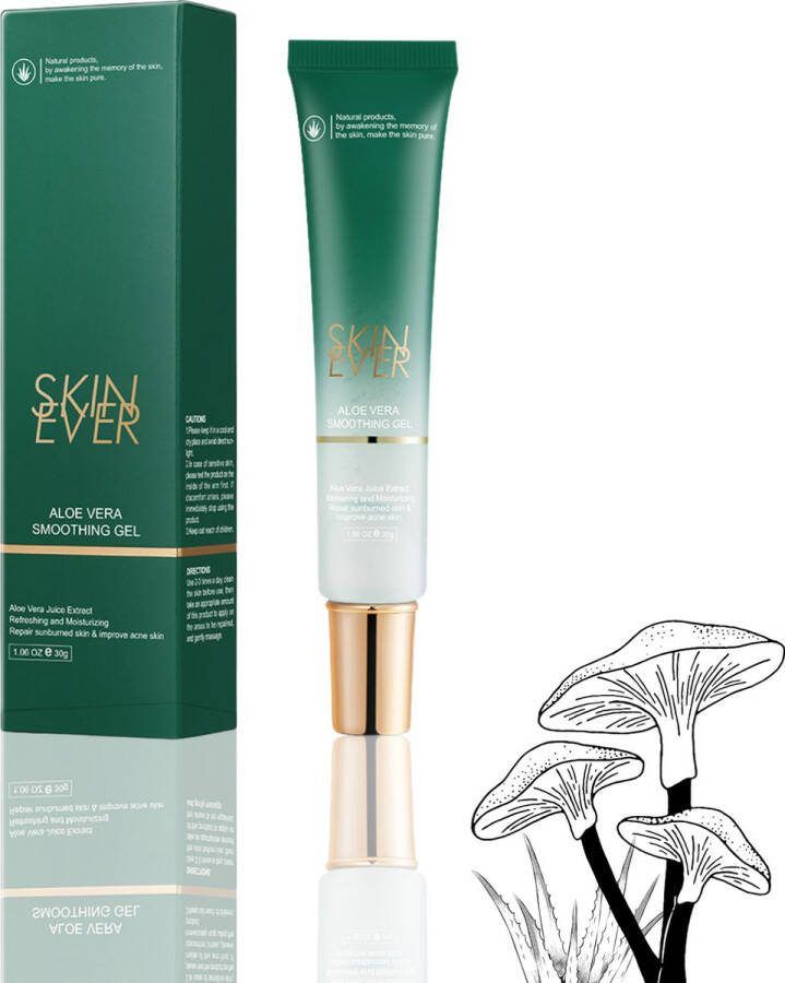 Holland Rose Botanical Snow mushroom & aloe vera elixer Super hydraterende ijsgel Hyaluronzuur Sneeuwpaddestoel Vitamine B5 Gezichtsserum Collageen Anti Aging Celvernieuwing Anti-Acne Pigmentvlekken 30ml