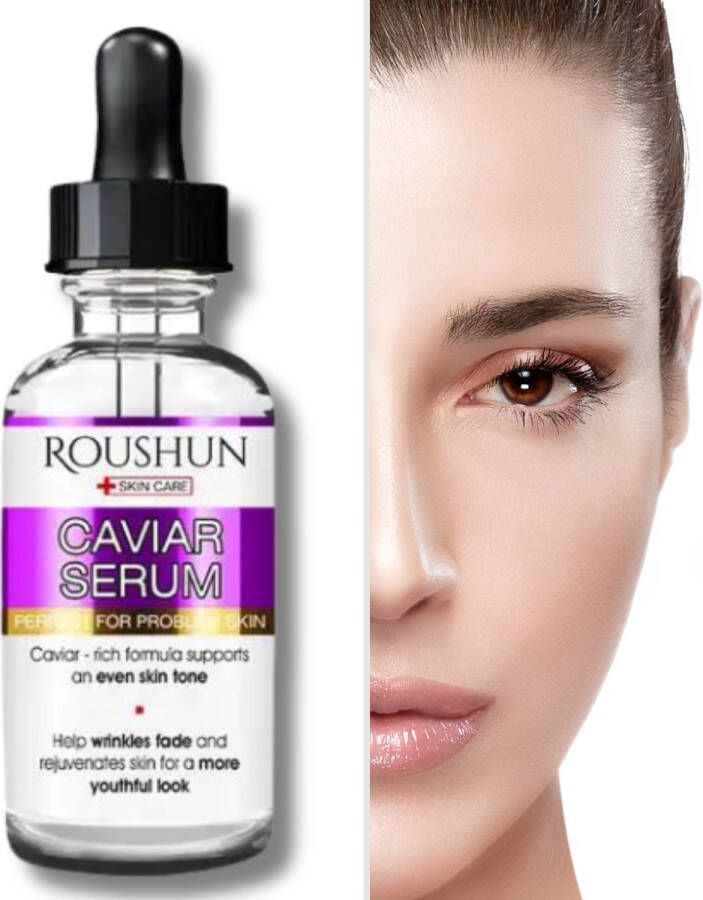 Holland Rose Kaviaar Oogserum Caviar serum gezichtsverzorging serum gezicht hyaluronzuur serum huidverzorging tegen veroudering Kaviaar voor je gezicht anti-rimpel acne en donkere vlek serum anti-age 30ml