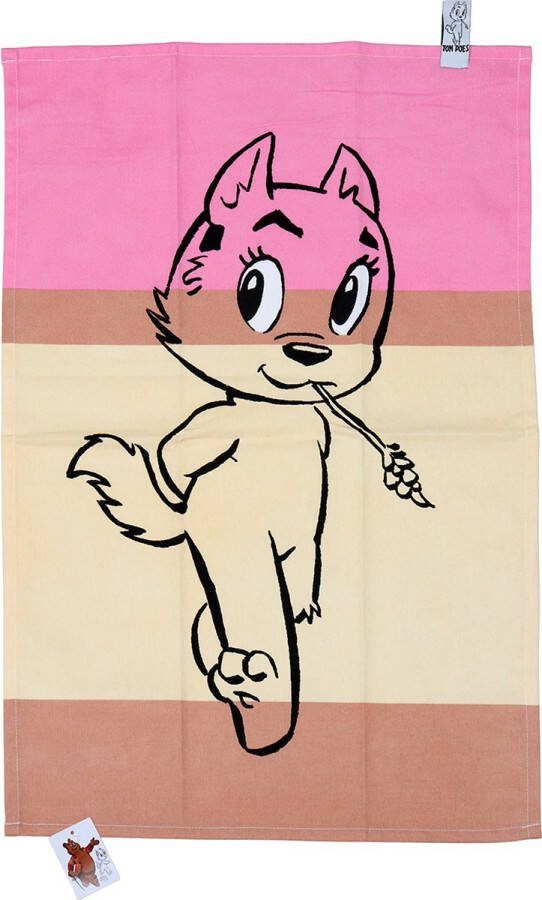 Hollandsche Waaren Theedoek Marten Toonder Tom Poes Tompouce