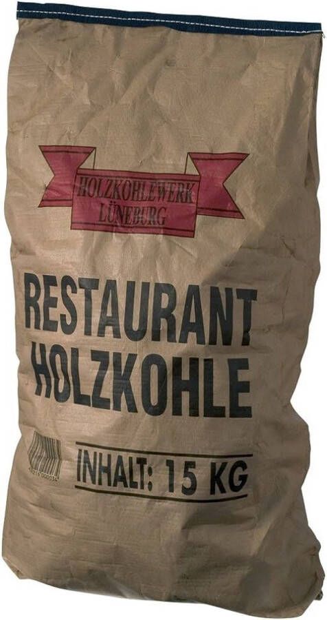 Holzkohlewerk Lüneburg Houtskool 15 kg quebracho Blanco houtskool met extra lange brandduur ideaal voor gebruik in de rookoven