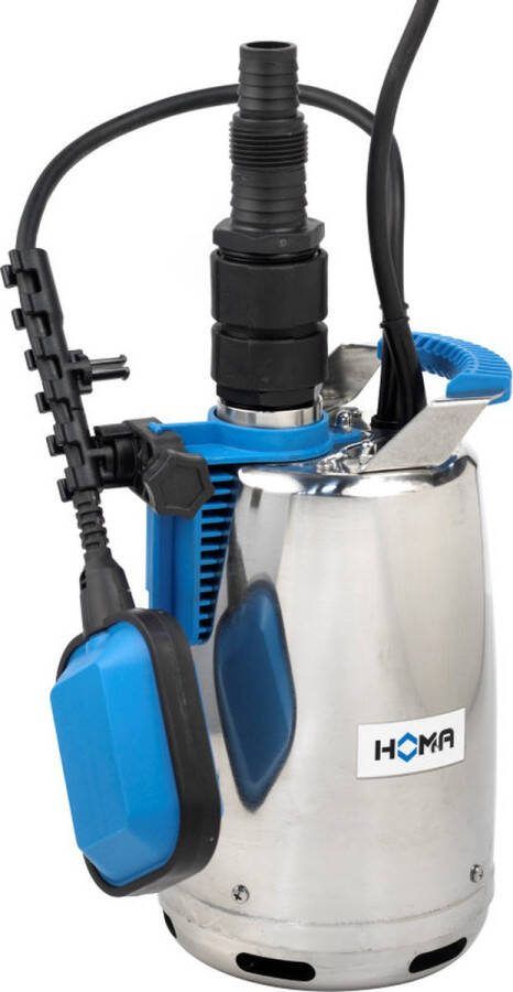 Homa CR 253 WA Homa dompelpomp 10 m3 voor vuilwater mantelgekoeld CR 253 WA rvs vlotter 230 V kelderpomp