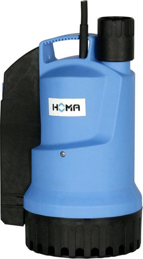 Homa dompelpomp voor schoon- en vuilwater 12 m3 mantelgekoeld C 250 WE kunststof ingebouwde vlotter 230 V voor wateroverlast kelders kruipruimtes