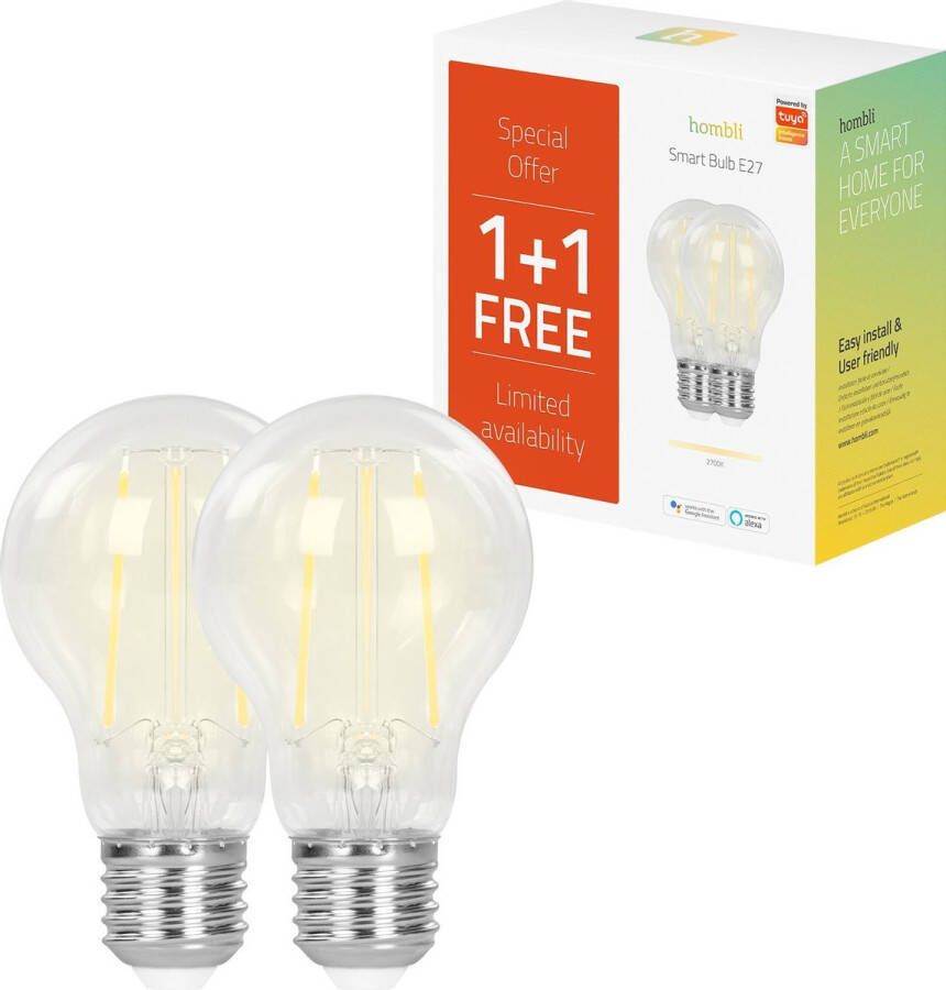 Praxis Hombli Filamentlamp Led Smart Bulb 7w E27 Promo Pack