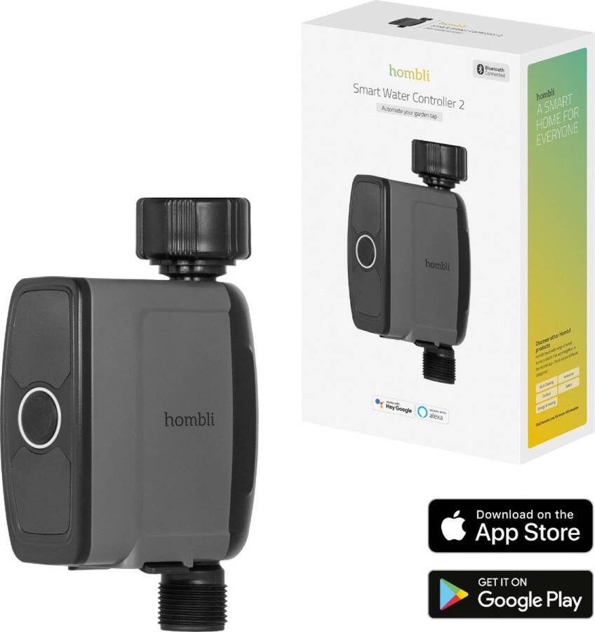 Hombli Water Controller V2 Slim Irrigatiesysteem Smartphone Bediening Timers Scenario`s Schema`s Stembesturing Bluetooth verbinding