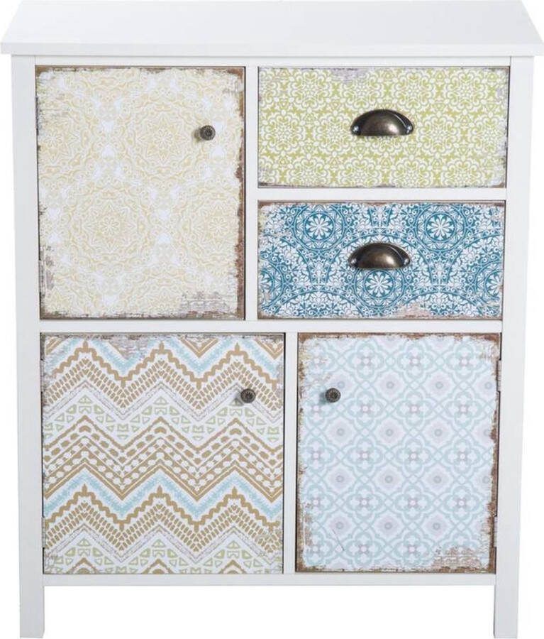 HOMdotCOM Dressoir buffetkast shabby chic hout gemêleerd