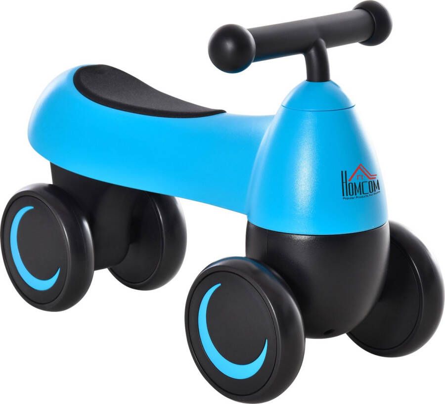 Homcom Loopauto kinderauto voor kinderen van 18 tot 36 maanden blauw 370-153