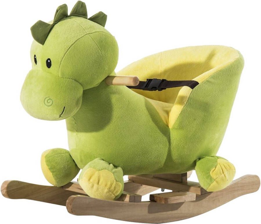 Homcom Schommelpaard pluche schommeldier paard liedjes speelgoed kinderen babyschommel 330-013