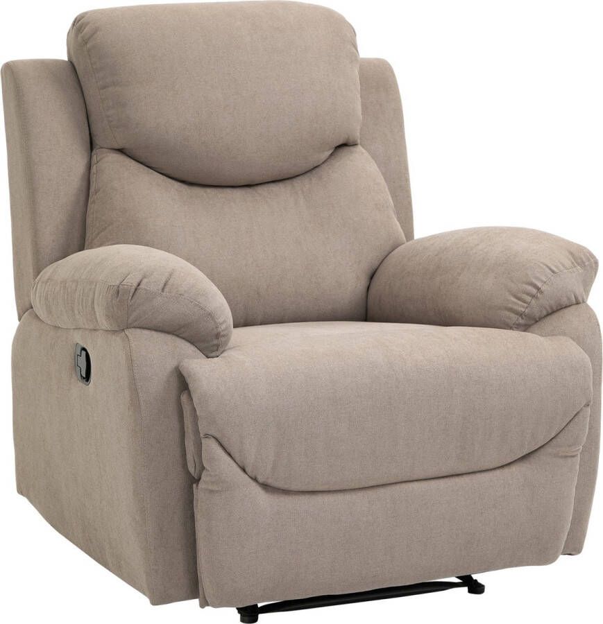 HOMdotCOM Fauteuil kan 150 ° worden gekanteld enkele bank fauteuil tv-stoel linnen
