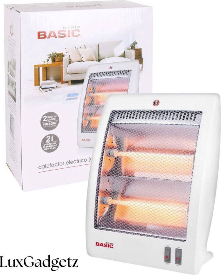 Home Basic HomeBasic Elektrische kachel Vrijstaand 2 standen Infrarood kachel Infraroodkachel vrijstaand Infrarood kachel Straalkachel
