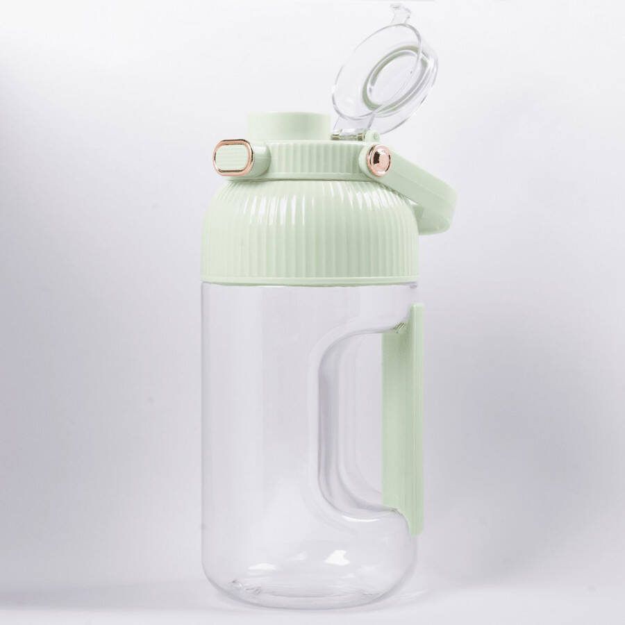 Home & Kitchenware Portable Blender Wit Blend&GO [Sterkte motor] [1 5 L] [Draagbare blender] [Smoothie maker] [10 mesjes] [Draadloos] [Blender to go] [Wit Groen] [Mini Blender] [Grote Blender]