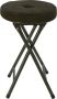 Home & Styling Bijzet krukje stoel Opvouwbaar donkergroen Ribcord D33 x H49 cm Krukjes - Thumbnail 1
