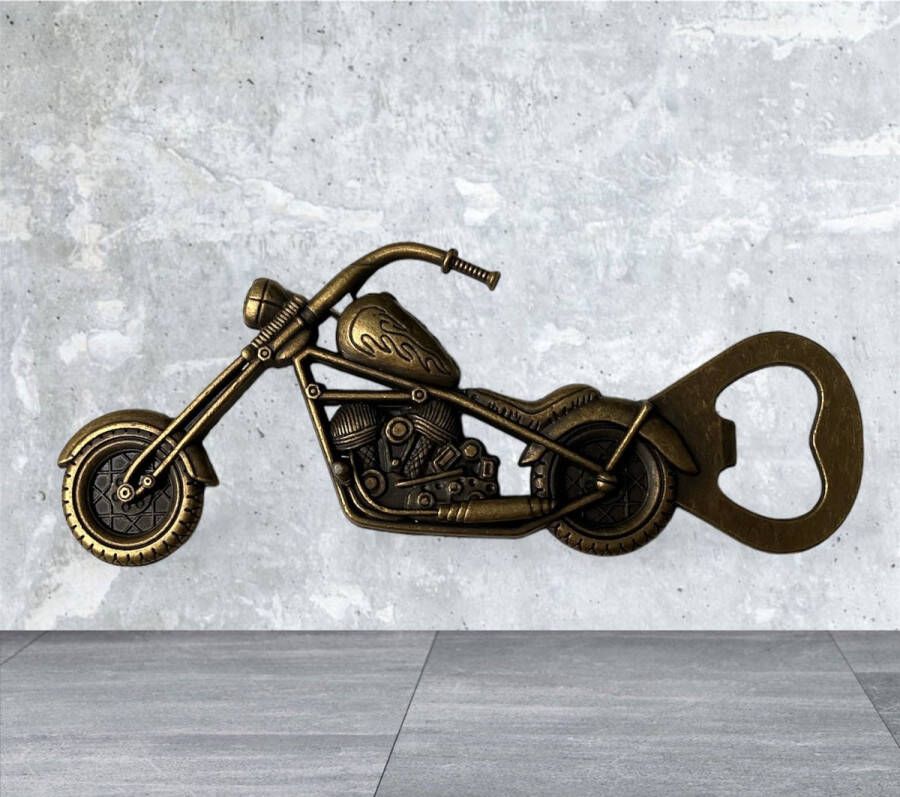 Home Flesopener Motorfiets ( Koperkleurig ) 12.7 x 4.6 cm