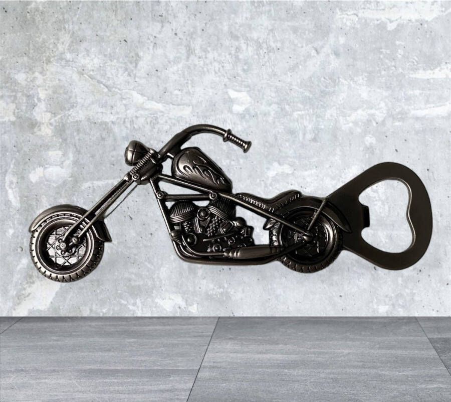Home Flesopener Motorfiets ( Zilverkleurig ) 12.7 x 4.6 cm