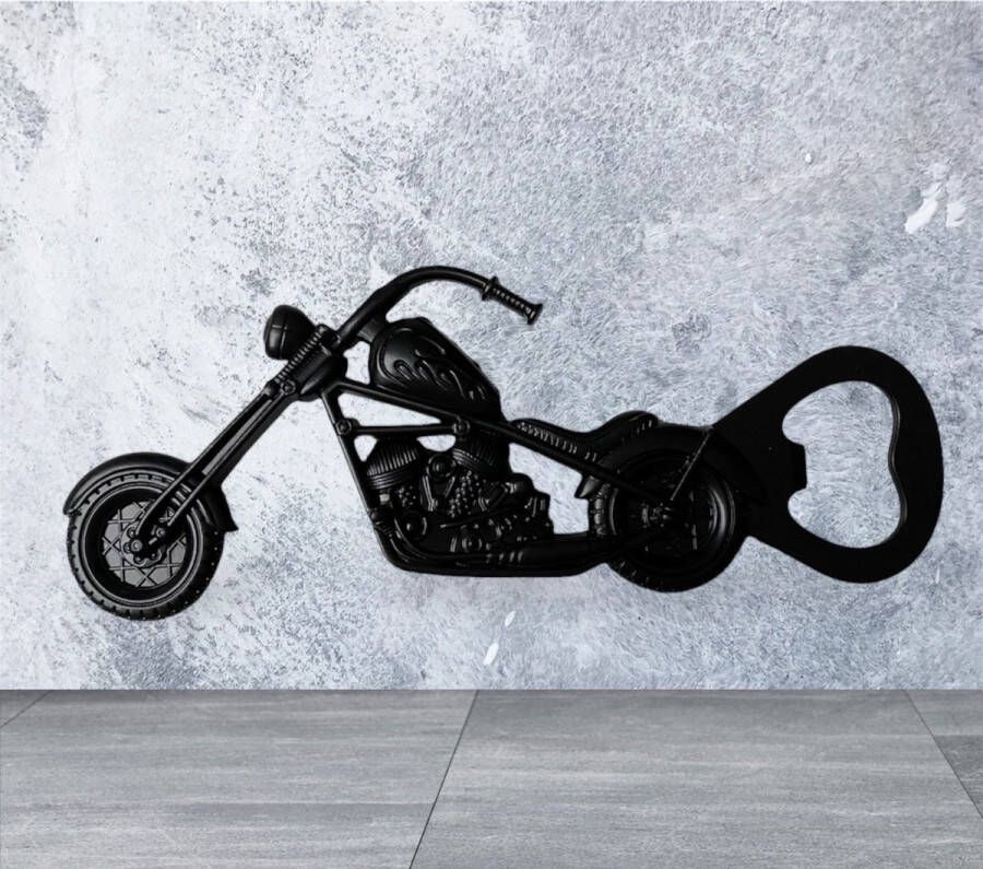 Home Flesopener Motorfiets ( Zwart) 12.7 x 4.6 cm