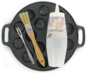 Home Gietijzeren Poffertjespan Cadeauset Basis